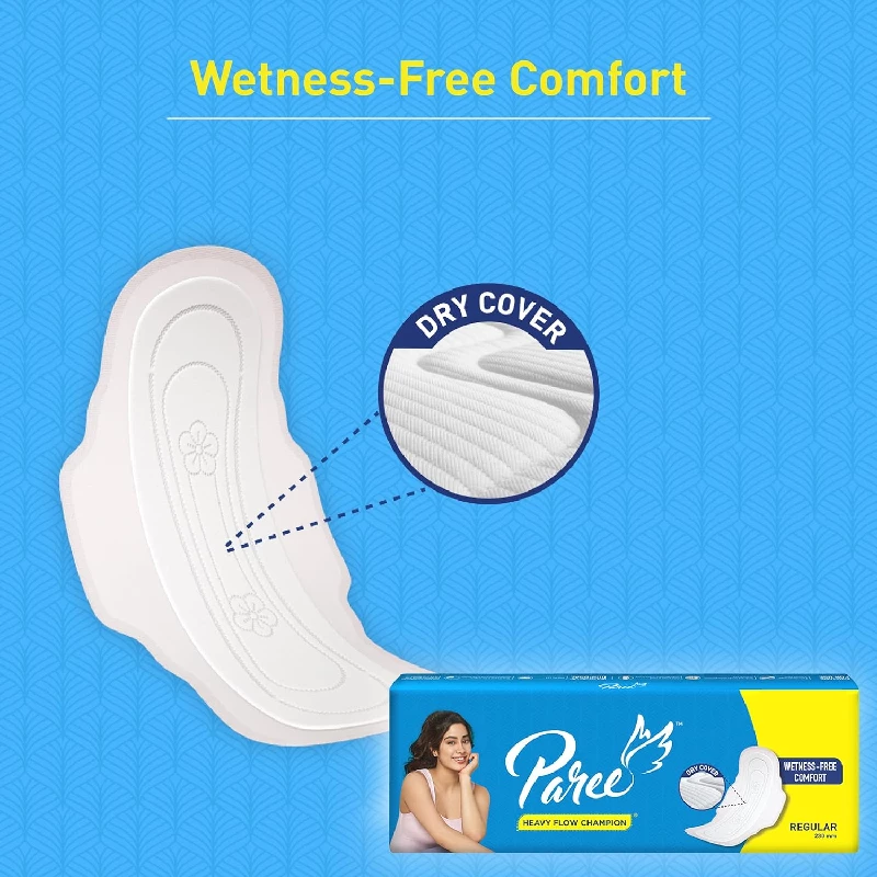Paree Dry Feel Regular Sanitary Pads, 40 Pads-3.webp